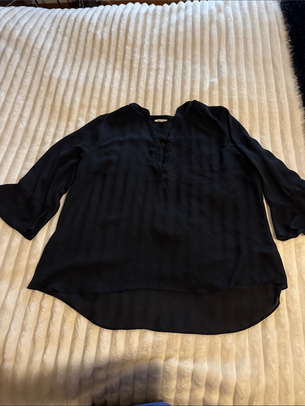 Maurices Black V-Neck Tunic Blouse